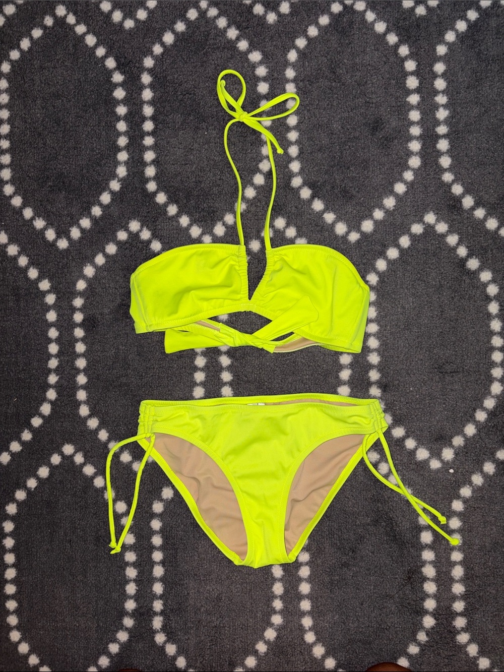 Neon Yellow jcrew Bikini Set XS/S